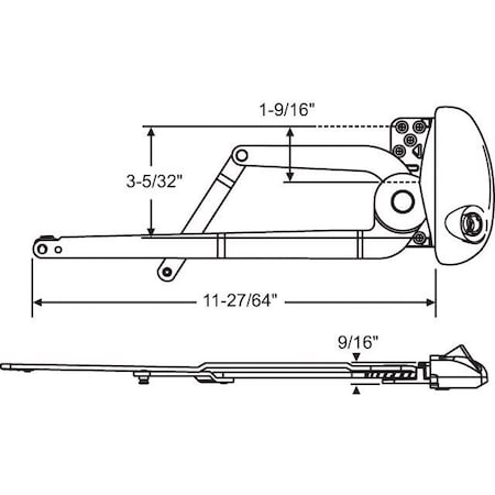 Strybuc RH PRO-DRIVE DUAL ARM OPERATOR 36-518EB